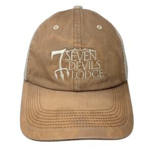 Fahrenheit Baseball Cap Brown One Size Seven Devils Lodge Guest Ranch Hat Cotton